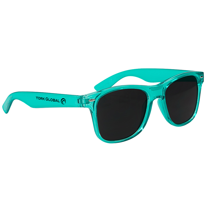 Custom Translusent Malibu Sunglasses with Microfiber Cloth and Pouch