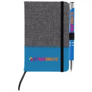 Promotional Twain Brights Notebook & Tres-Chic Pen Gift Set with Logo