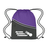 Custom Logo Promotional Two-Tone Sports Drawstring Bag