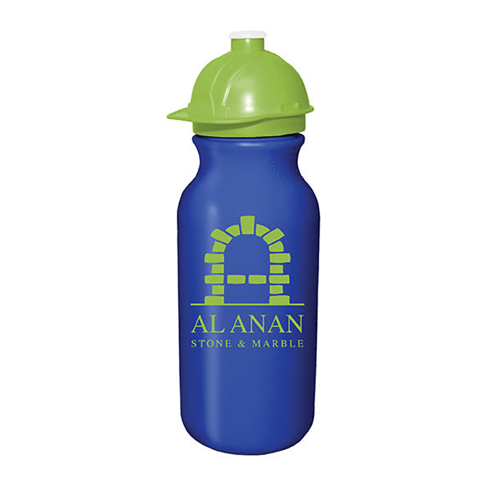 Value Cycle Bottle with Safety Helmet 20oz with Logo