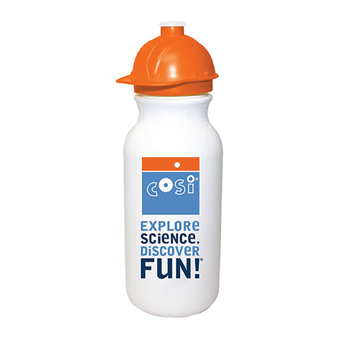 Value Cycle Bottle with Safety Helmet 20oz - Full Color with Logo