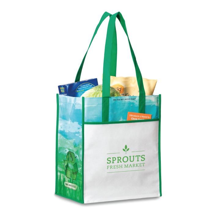 Promotional Vita Laminated Recycled Shopper Tote Bag with Logo