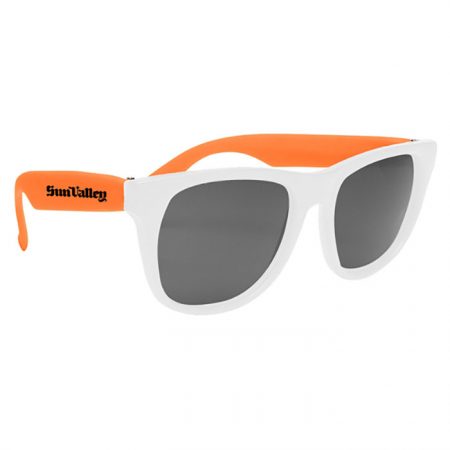Custom Logo Promotional White Frame Sunglasses