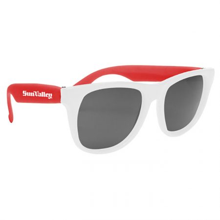 Custom Logo Promotional White Frame Sunglasses