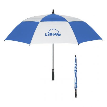 Promotional Custom Logo Windproof Vented Automatic Open Golf Umbrella