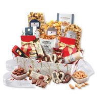 Custom Winter's Elegance Tote Food Gift Basket