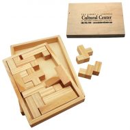 Custom Wood Shapes Challenge Puzzle with Logo