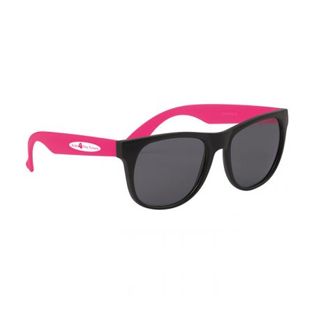 Custom Logo Promotional Youth Rubberized Sunglasses
