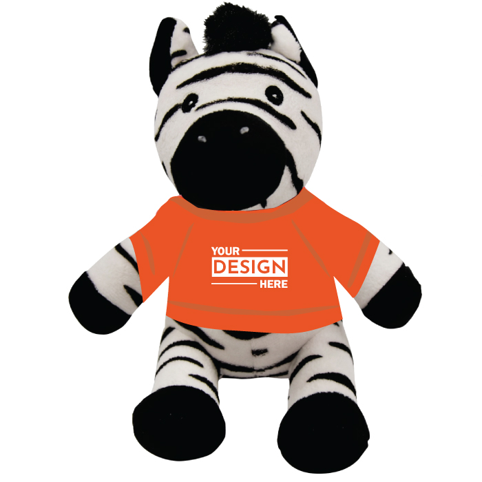 Custom Zander Zebra Plush Toy with Logo