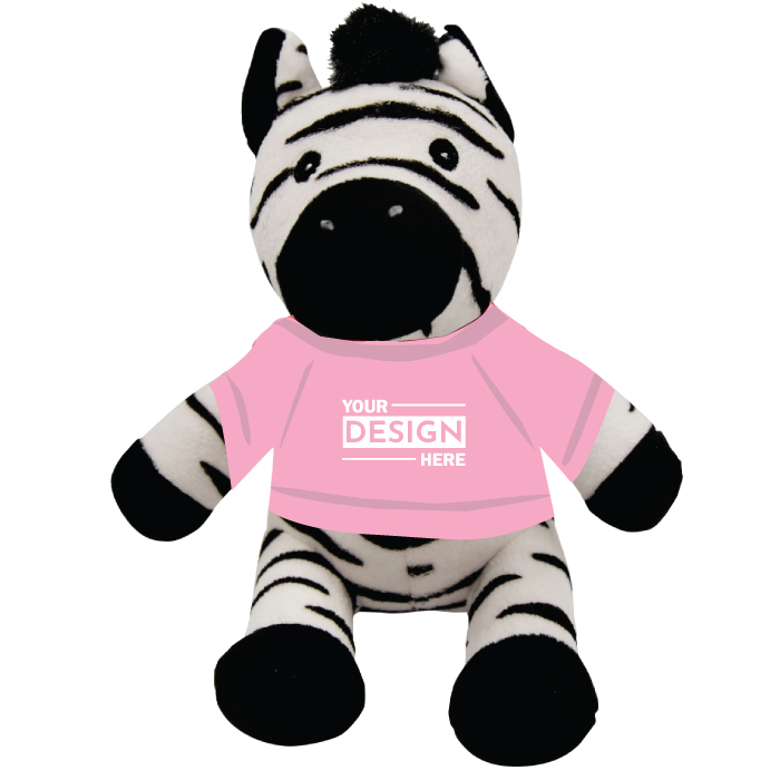 Custom Zander Zebra Plush Toy with Logo