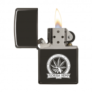 Customizable Zippo® Windproof High Polish Black Lighter with Logo